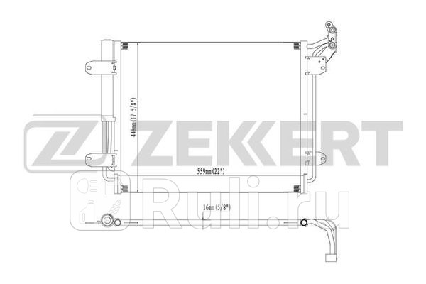Радиатор кондиционера VW Tiguan 07- Zekkert mk-3170 10930₽