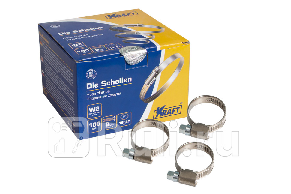 Хомут нержавсталь 16 х 27 мм Kraft KRAFT KT 880403 70₽