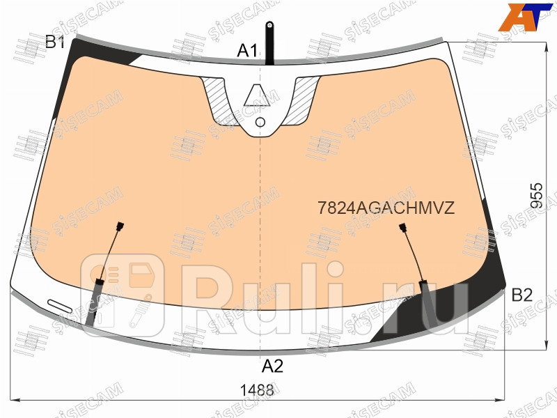 Лобовое стекло для Skoda Octavia A8 2019-2021 SISECAM 7824AGACHMVZ 18510₽