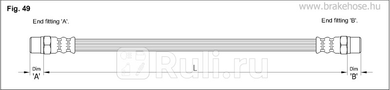 Шланг тормозной задний FT1351 KK FT1351 460₽