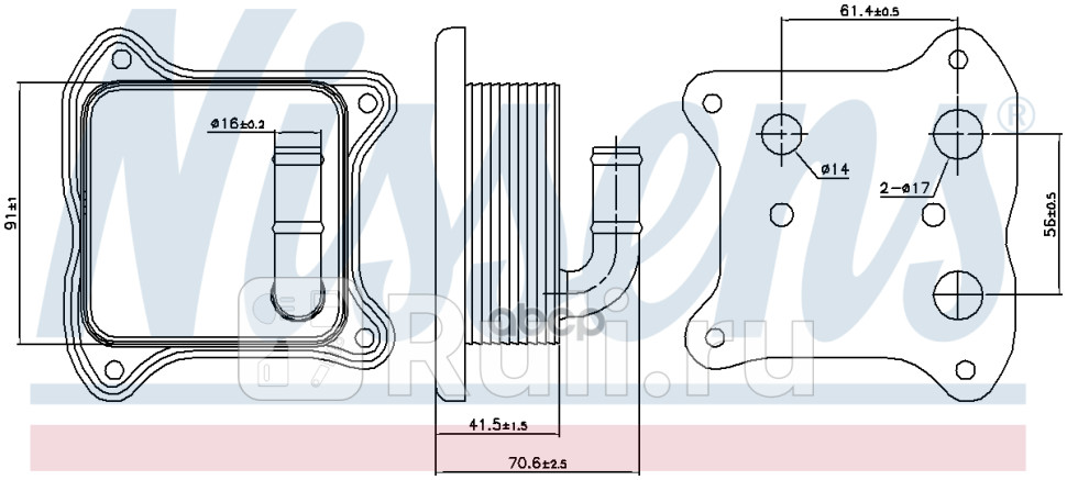 Радиатор масляный NISSENS 90680 10670₽