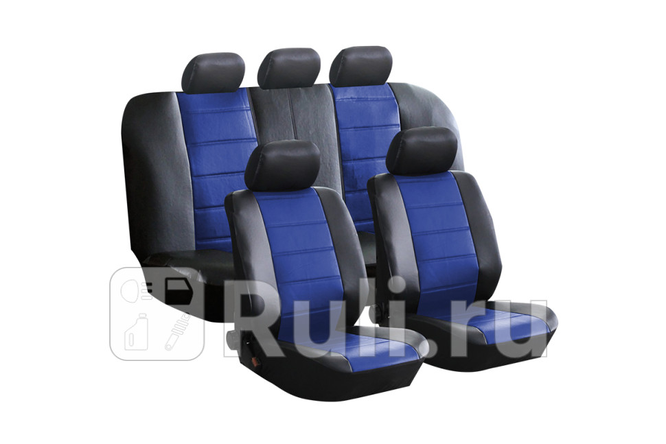 Чехлы универсальные fashion экокожа чернсиние srs airbag 11 предметов поролон 3мм 6 молний KRAFT KT835624 4930₽