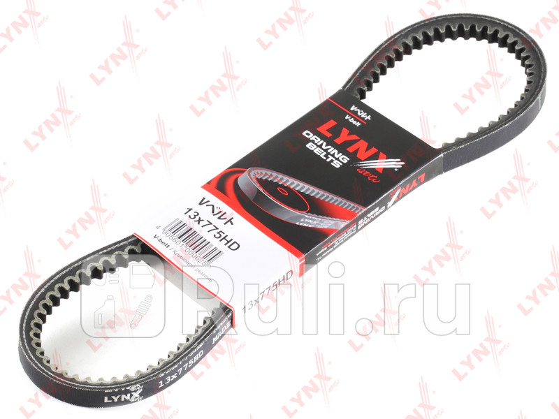 Ремень клиновый HCV Fiat Croma 20 87-96 Hyundai Atos 10 98- Kia Sportage 20 94- Nissan Pick Up 25D 02- LYNXAUTO 13X775HD 980₽