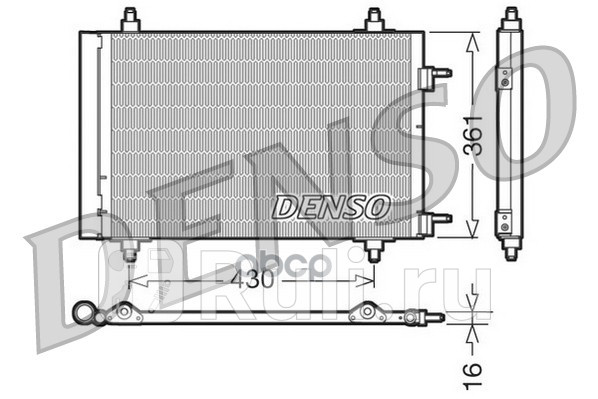 Радиатор кондиционера citroen c4 lc 14 16v16 16v16 hdi20 hdi 04 - c4 picasso ud 16 hd DENSO DCN07019 0₽