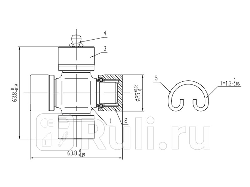 Крестовина MAZDA CX-7 06-12 SAT ST-PH01-25-100BSP 660₽