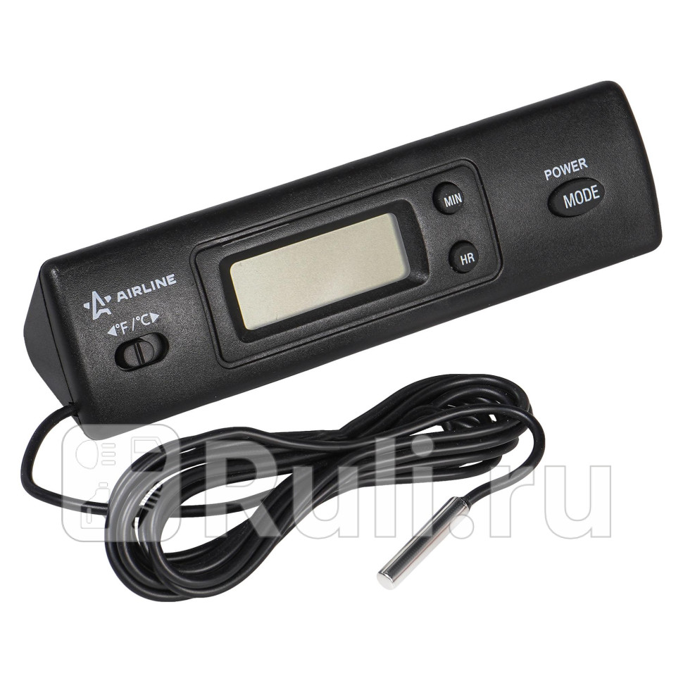Термометр внутрнаруж AIRLINE черный с выносным датчиком AIRLINE ATD-01 870₽