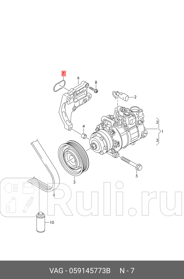 Прокладка головки блока цилиндров VAG 059145773B 1060₽