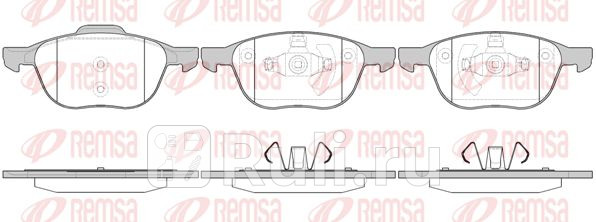 Колодки тормозные дисковые передние для Ford C MAX 2007-2010 REMSA 108200 2830₽