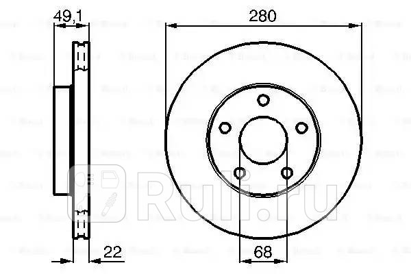 Диск тормозной перед BOSCH 0986478833 0₽