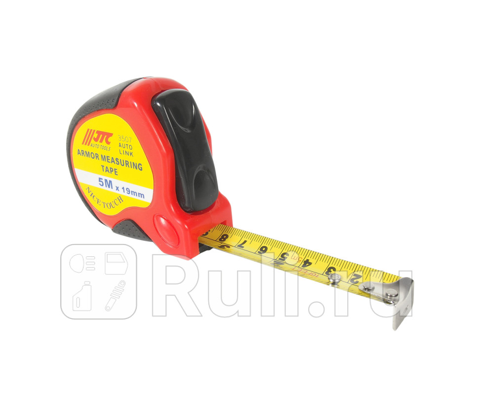 Рулетка 5х19мм обрезиненный корпус JTC JTC-3507 1040₽