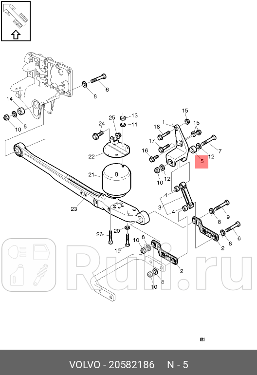 САЙЛЕНТБЛОК VOLVO 20582186 1330₽