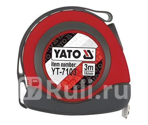 Рулетка 3 м х 16 мм магн наконечник фиксатор YATO YT-7103 420₽