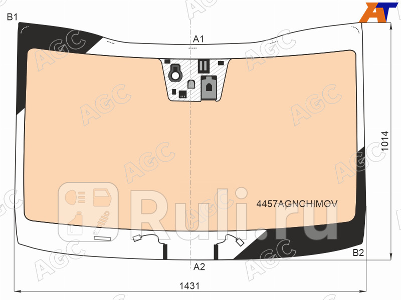 Лобовое стекло для Kia Ceed 3 2018-2021 AGC 4457AGNCHIMOV 33600₽