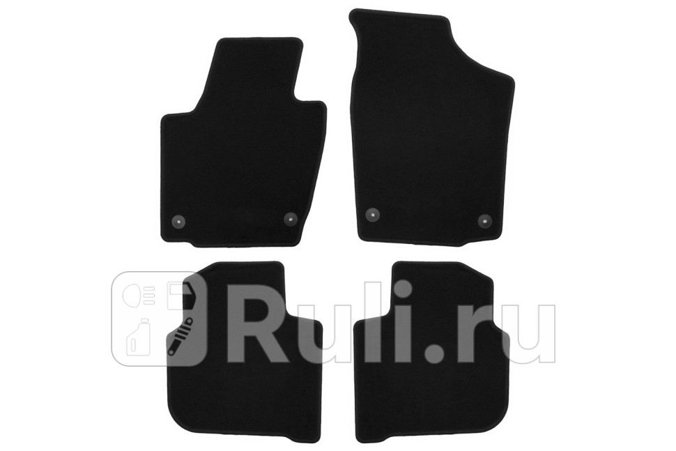 Коврики в салон 4 шт. для Skoda Rapid (2012-) Klever KVR01451701200k