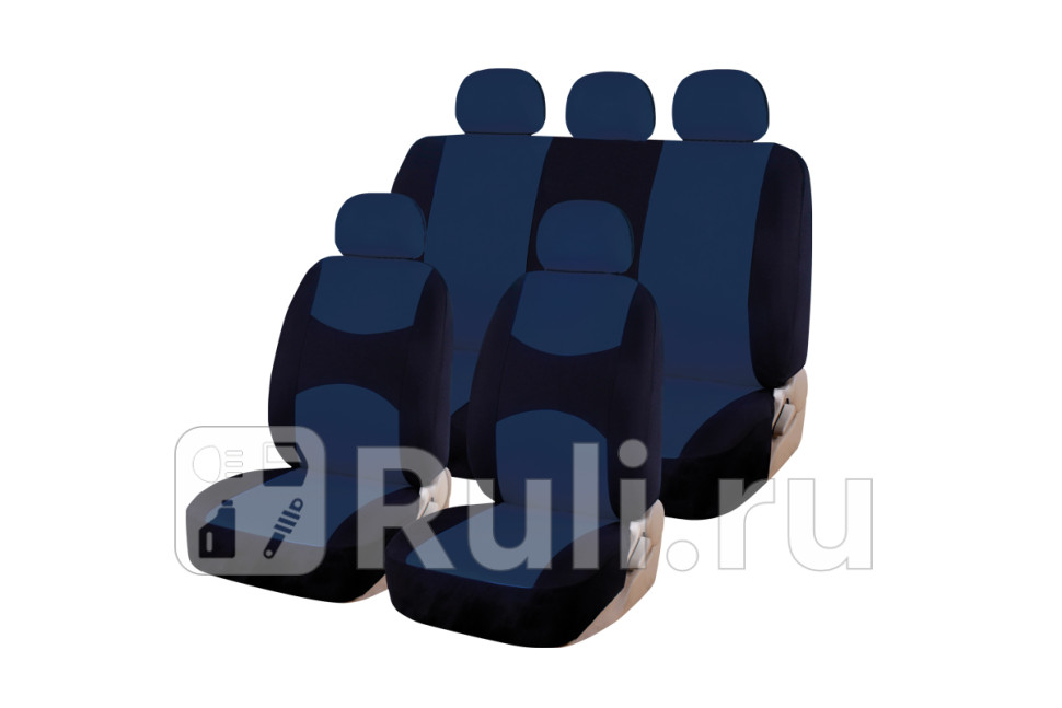 Чехлы универсальные CASUAL полиэстер SRS Airbag 9 предметов поролон 2мм 2 молнии KRAFT KT 835612 2160₽