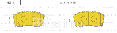 Колодки тормозные дисковые передние toyota yaris 99- BLITZ BB0586  для Разные, BLITZ, BB0586