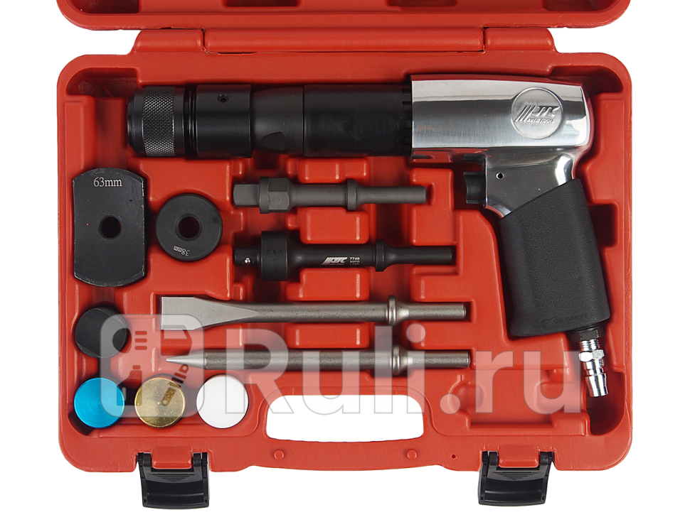 Пневмомолоток 2100 ударов в минуту с набором зубил 12 предметов JTC JTC JTC7748 27710₽