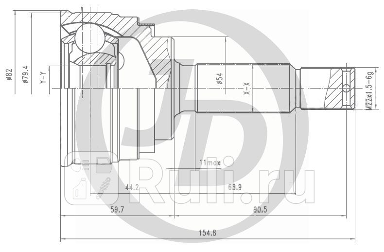 ШРУС внешний MI029 JD JCT0021 1600₽