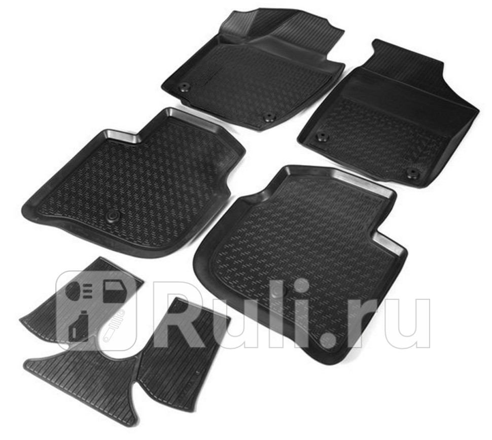 Коврики в салон 5 шт для Skoda Rapid 2012-2020 RIVAL 15102001 2200₽