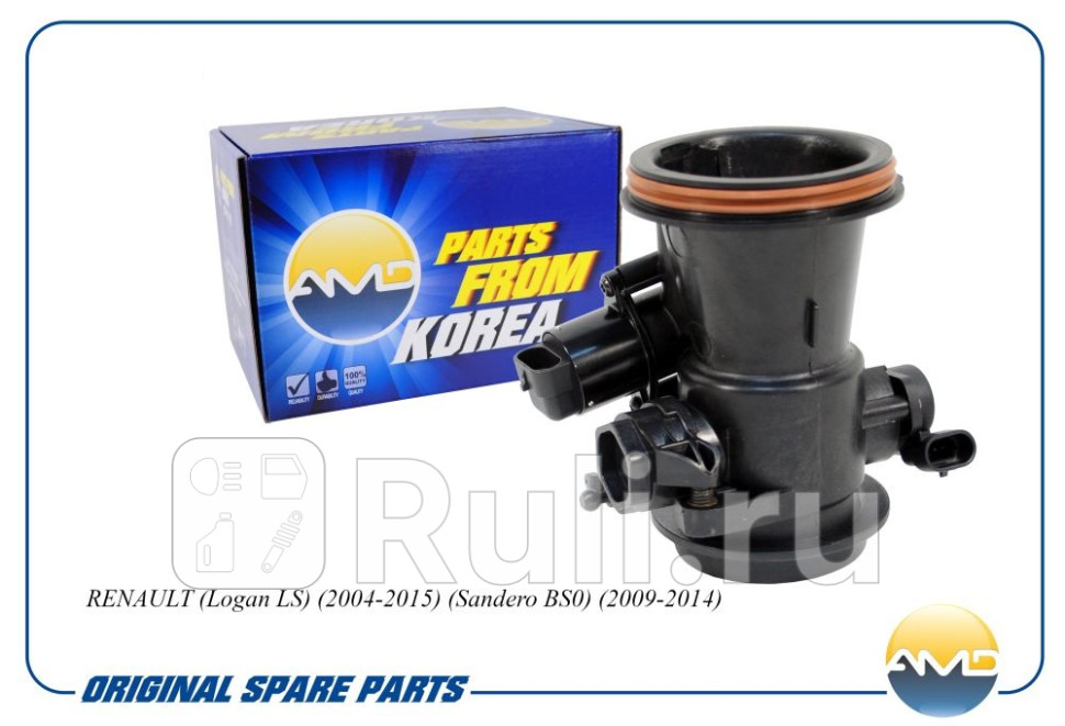 Заслонка дроссельная RENAULT Logan 04-15 Sandero 09-14 Amd AMDEL647 6850₽