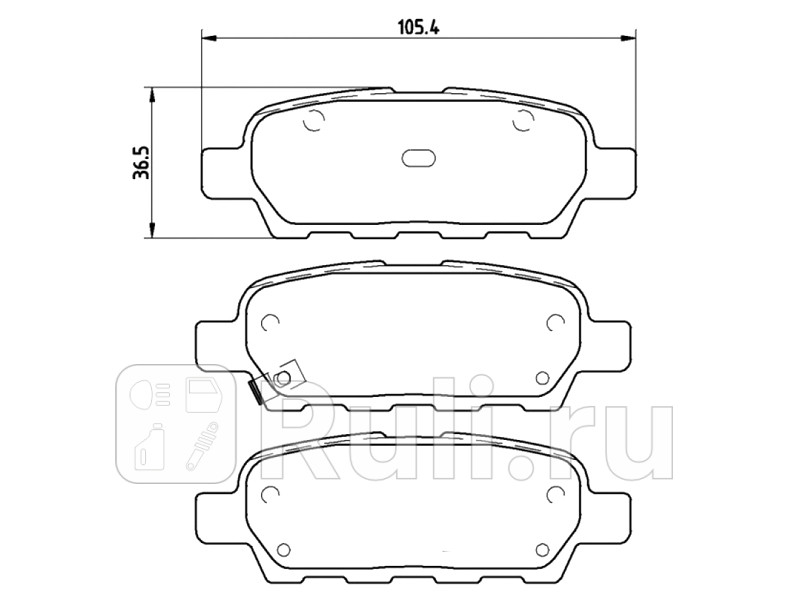 Колодки тормозные дисковые задние для Nissan Pathfinder R52 2013-2017 BREMBO P 56 046 1890₽