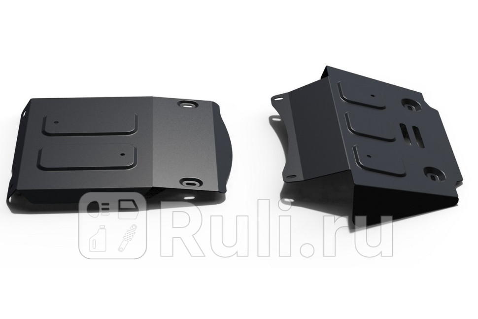 Защиты картера+кпп+редуктора (комплект) для Chevrolet Niva (2002-2009) АвтоБроня K111.01022.1