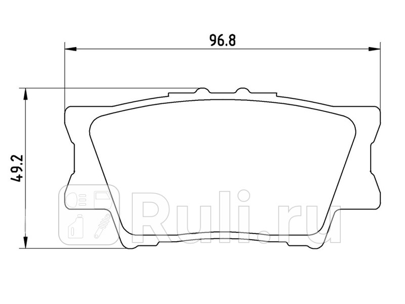 Колодки тормозные дисковые задние для Toyota Rav4 2012-2020 BREMBO P 83 089 2440₽