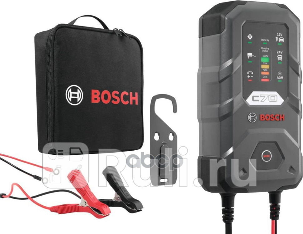 Зарядное устройство для акб bosch c70 1224v 510a 230v agmcaefbgelvrla BOSCH 0189911070 10600₽