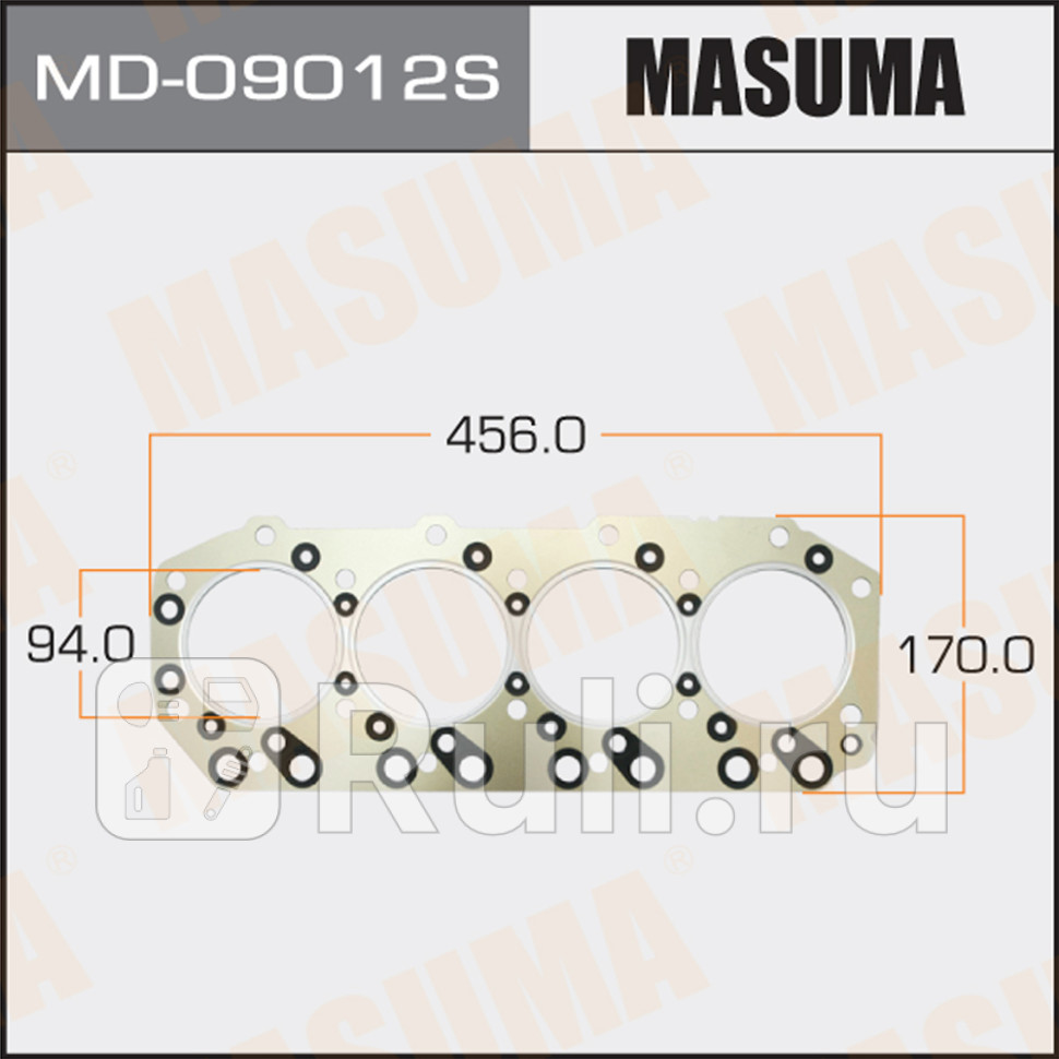 Прокладка ГБЦ Isuzu 4HF1 MASUMA MASUMA MD-09013S 3300₽