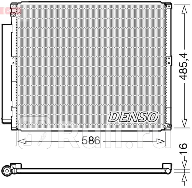 Радиатор кондиционера DENSO DCN50113 0₽