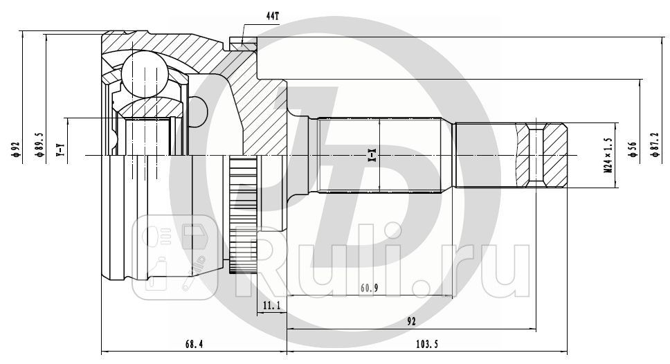 ШРУС внешний ABS NI065A44 JD JCT0036A 1700₽