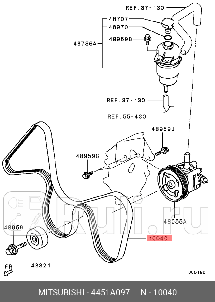 Ремень MITSUBISHI 4451a097 10610₽