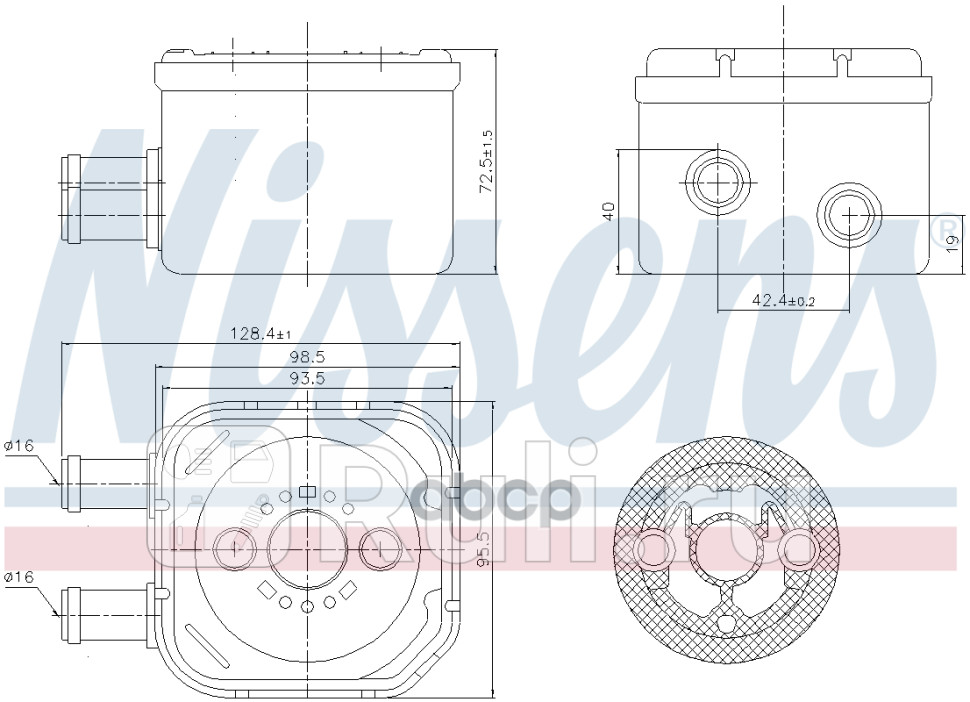 Радиатор масляный NISSENS 90652 7120₽