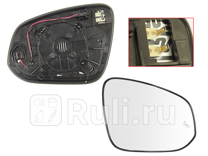Зеркальный элемент правый для Toyota Rav4 (2012-2020) SAT PREMIUM STP-87931-42C20