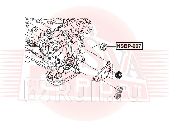 Ролик обводной ASVA NSBP-007 2560₽