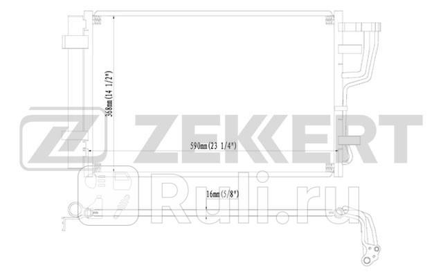 Радиатор кондиционера Hyundai i30 I II 07- Kia Ceed I II 09- Pro Ceed 08- Zekkert mk-3007 8200₽