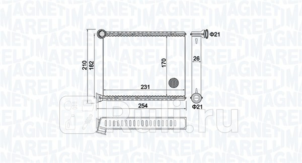 Радиатор отопителя MAGNETI MARELLI 350218473000 6300₽