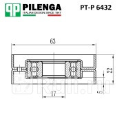 Ролик ремня приводного opel astra hzafira 1618 Pilenga PT-P 6432 870₽