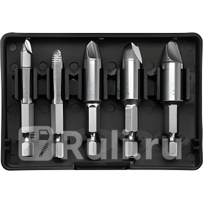 Набор экстракторов обломанных болтов 5 пр 0-6 1-8 2-10 3-12 4-14 мм YATO YT-06035 0₽