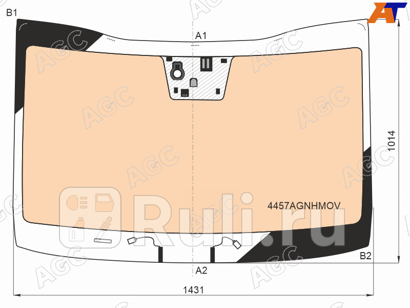 Лобовое стекло для Kia Ceed 3 2018-2021 AGC 4457AGNHMOV 21040₽