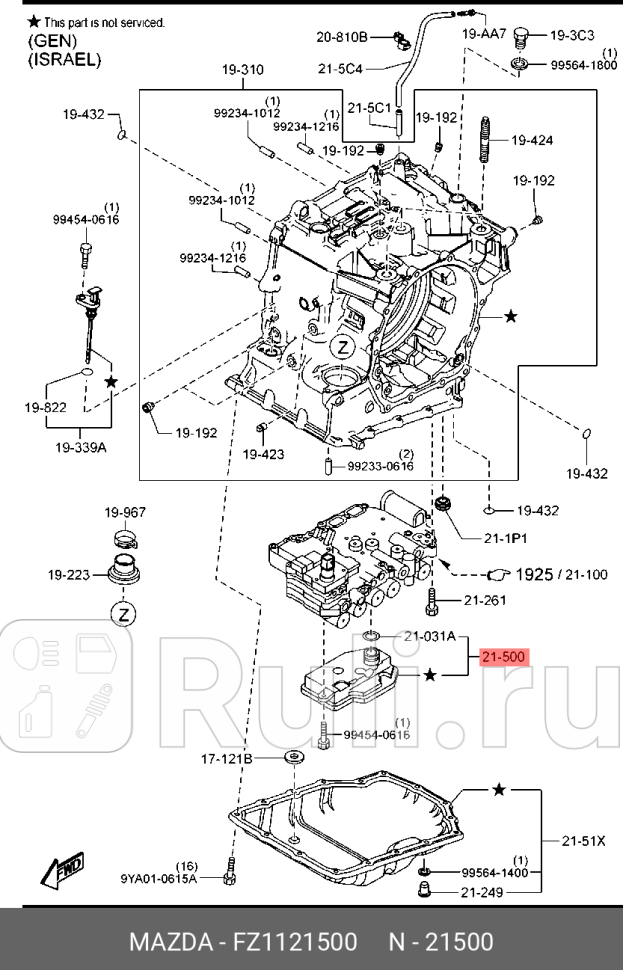 Фильтр акпп mazda3 bmbn MAZDA FZ1121500 2980₽