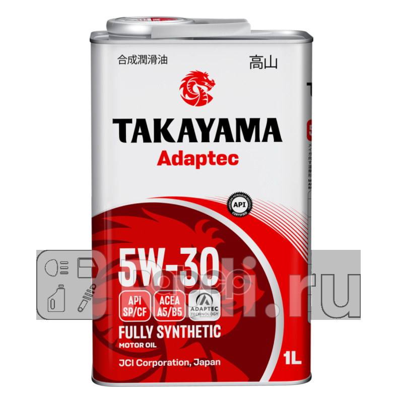 Масло Takayama 5/30 Adaptec A5/B5 SP/CF cинтетическое 1 л металл  TAKAYAMA 322126