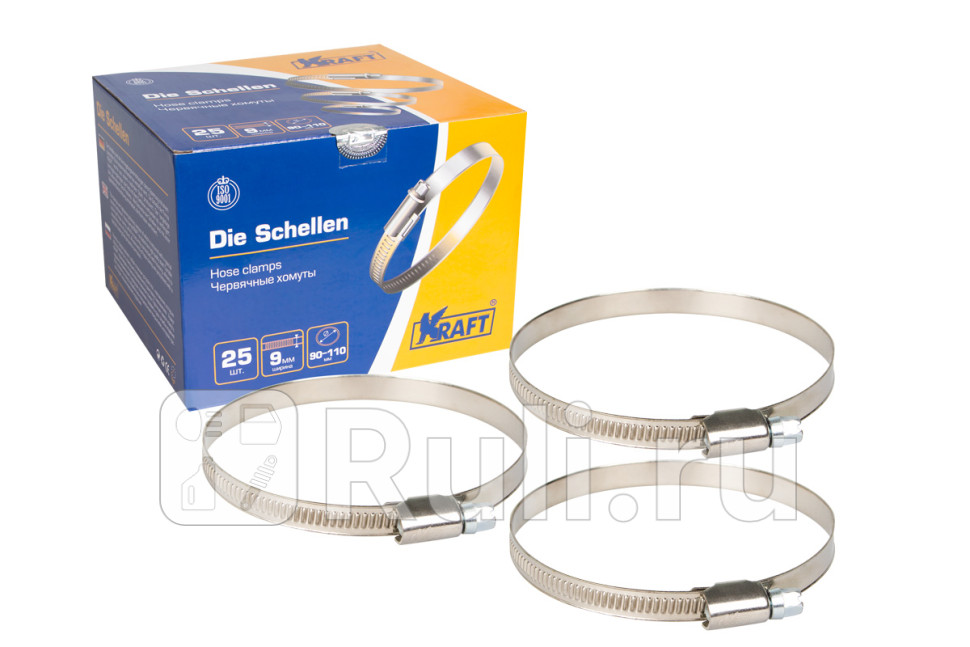 Хомут червячный 90-110 мм Kraft KRAFT KT 880213 140₽
