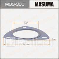 Прокладки глушителя 536x942x11 Masuma MOS-305 MASUMA MOS-305 240₽