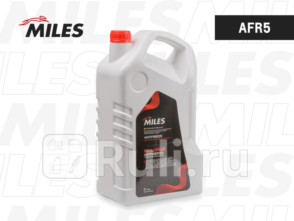 Антифриз готов к применению G12G12 красный 5кг SUPER LONG LIFE COOLANT -40C AFR5 MILES AFR5 1460₽