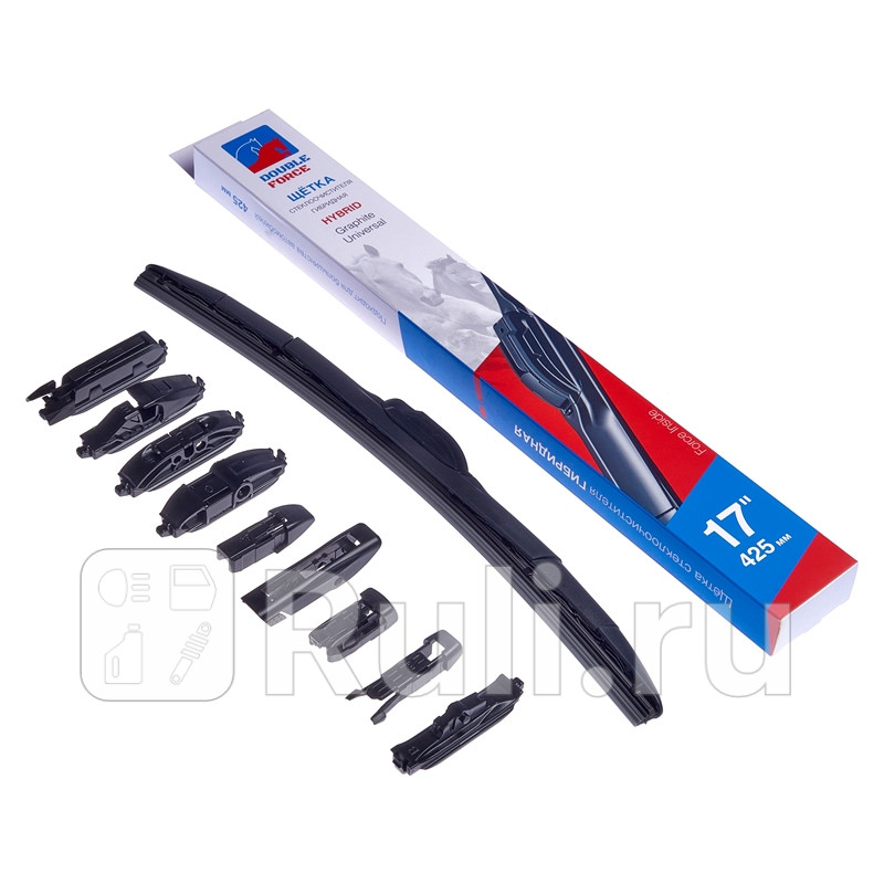 Щетка стеклоочистителя гибридная 425 мм 17 425 мм 17 DOUBLE FORCE DFHY17 580₽