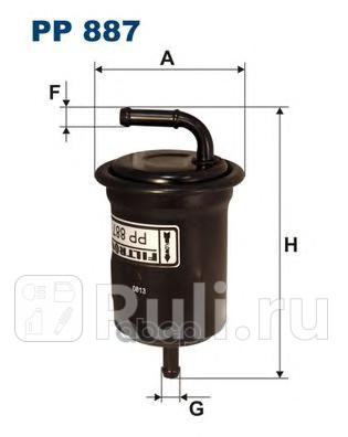 фильтр топливный Mazda 626Xedos 6 161825 16V24V 91 FILTRON PP 887 0₽