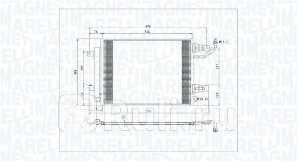 Конденсатор кондиционер MAGNETI MARELLI 350203792000 0₽