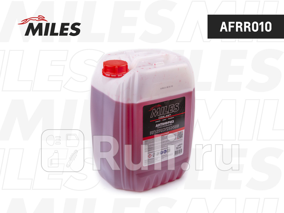 Антифриз готов к применению G12G12 красный 10кг SUPER LONG LIFE COOLANT -40C AFRR010 MILES AFRR010 2430₽