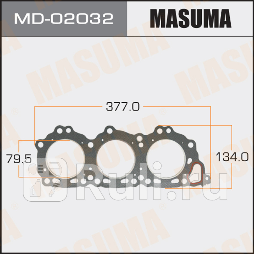 Прокладка ГБЦ Nissan Sunny 99- Wingroad 99- QG15DE двухслойная металл-эластомер H050 Masuma MASUMA MD-02033S 3030₽